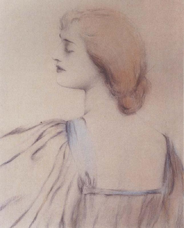 Fernand Khnopff A Shoulder oil painting picture